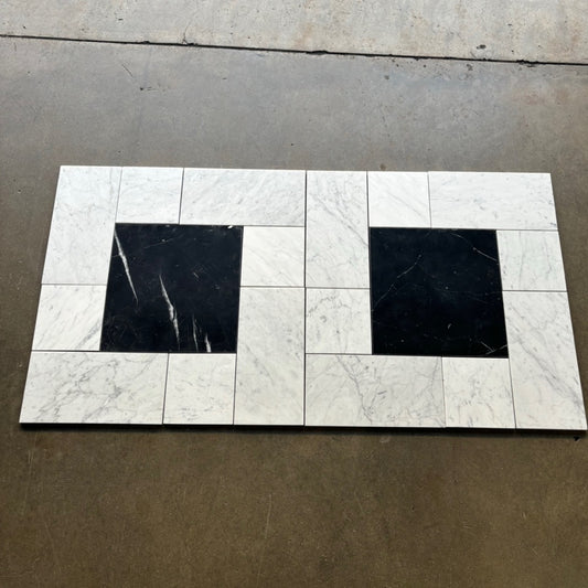 Carrara White & Nero Marquina Pattern #59