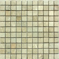 Seagrass Limestone Mosaic Tumbled 1" x 1" 3/8" Mosaic
