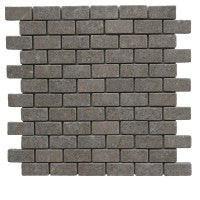 Mosaico de ladrillo de piedra caliza de algas marinas, pulido, 2,5 x 5 cm