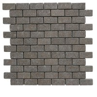 Seagrass Limestone Mosaic Tumbled 1" x 2" 3/8" Brick