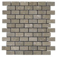 Mosaico de ladrillo de piedra caliza de algas marinas pulido de 2,5 x 5 cm
