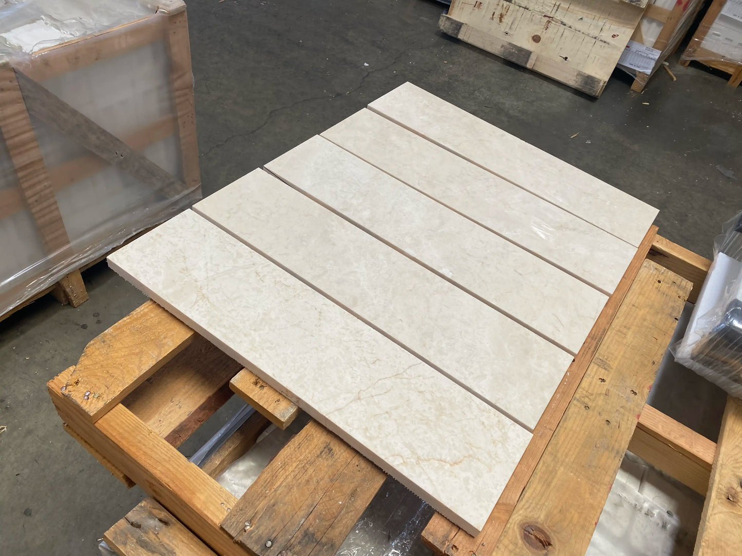 Azulejo para pared y suelo color crema noble blanco de 6 x 24 pulgadas