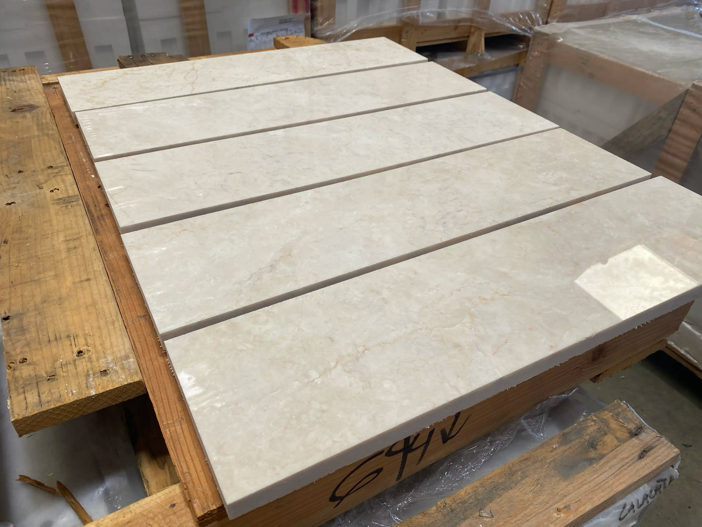 Azulejo para pared y suelo color crema noble blanco de 6 x 24 pulgadas