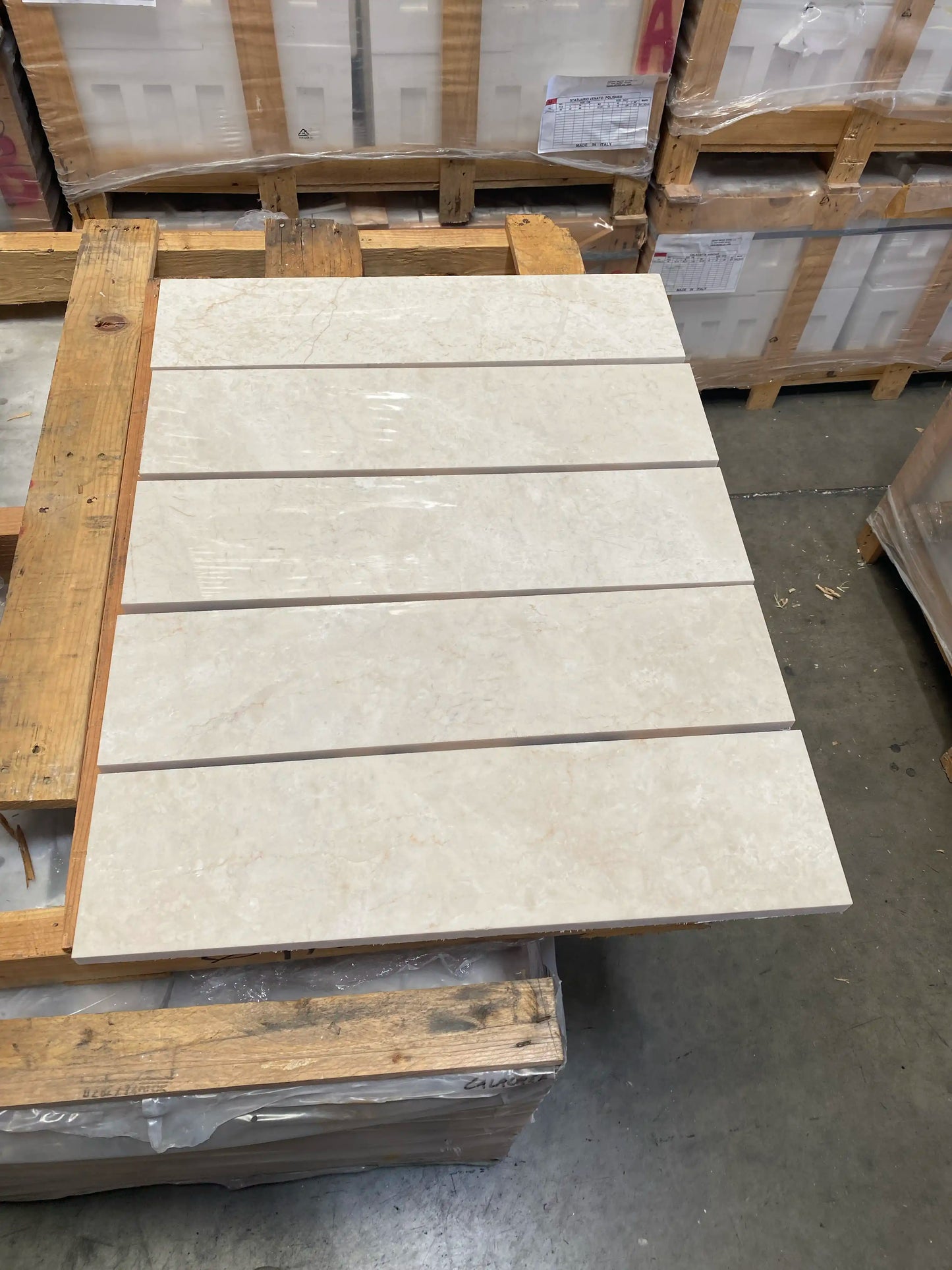 Noble White Cream Wall and Floor Tile 6x24"