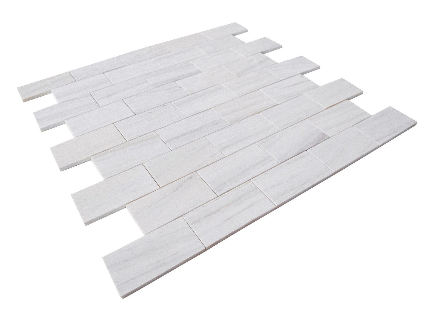 Azulejo de mármol con veta de madera pulida de 6" x 12" (15 x 30 cm) y 3/8" (0,9 cm)