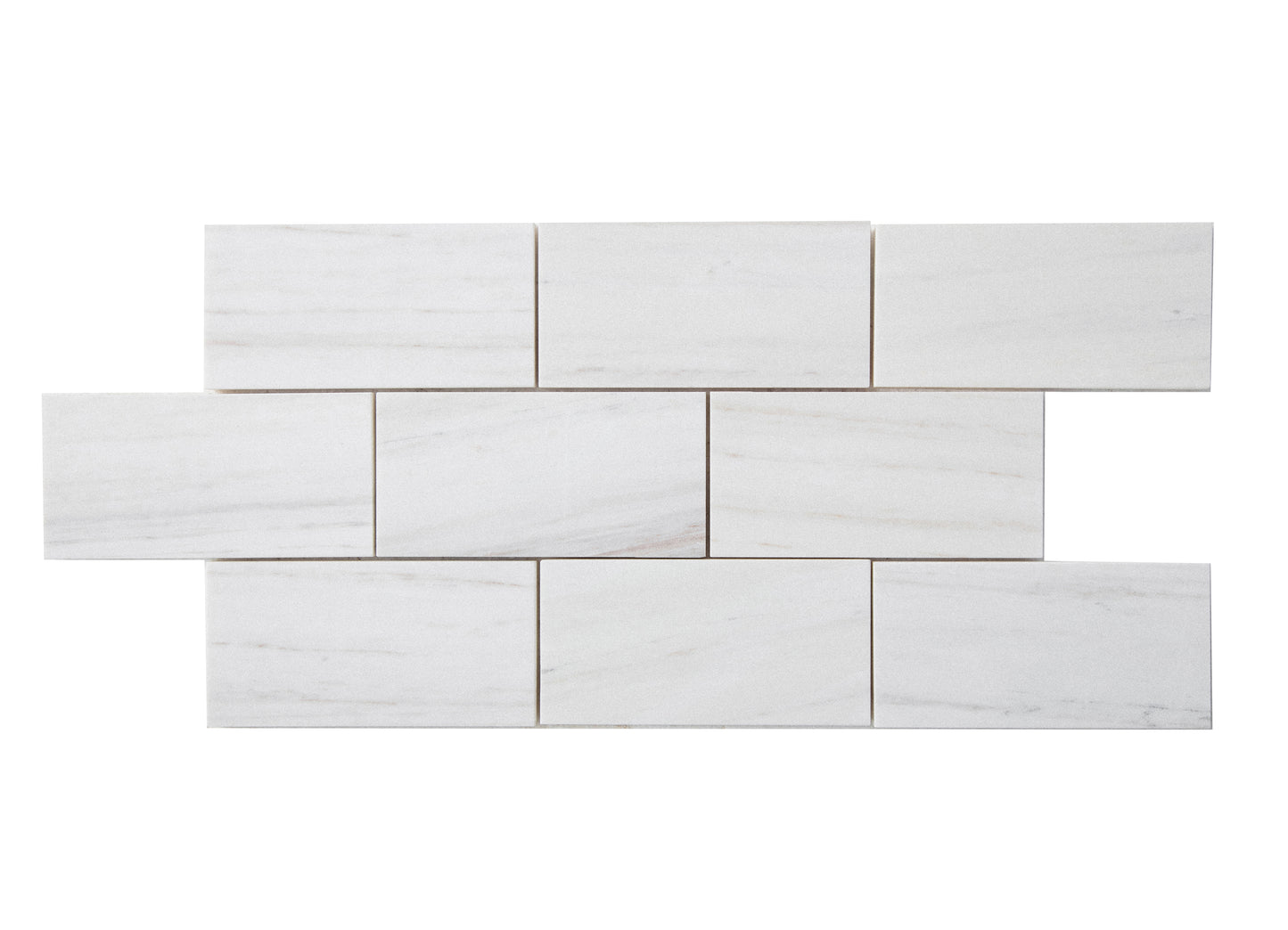 Azulejo de mármol con veta de madera pulida de 3" x 6' 3/8"