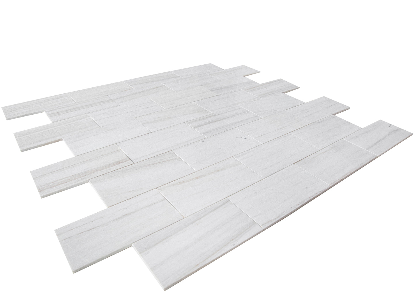 Azulejo de mármol con veta de madera pulida de 6" x 12" (15 x 30 cm) y 3/8" (0,9 cm)