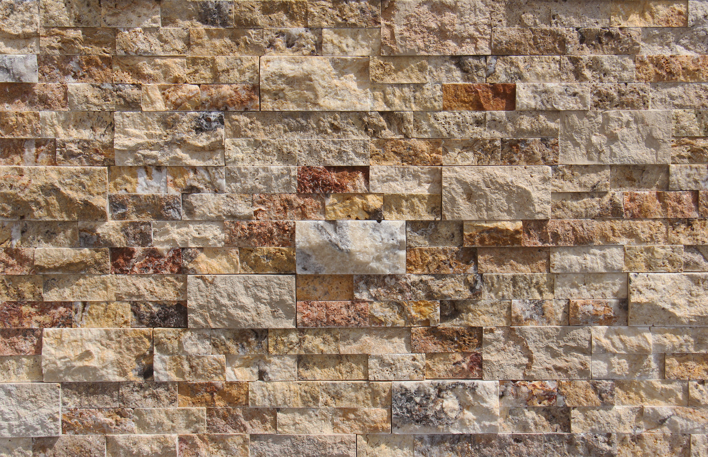 Scabos Travertine Split Face 6" x 24" Random Ledger