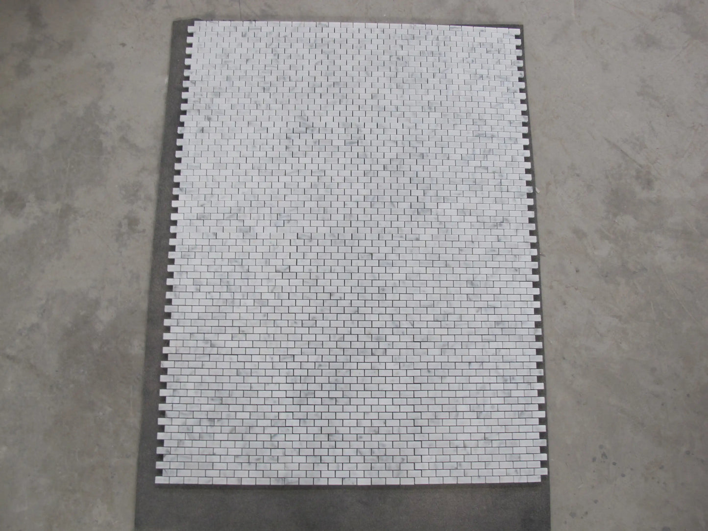 Azulejo de pared con mosaico de miniladrillos Carrara italianos para salpicadero, 16 x 31 mm