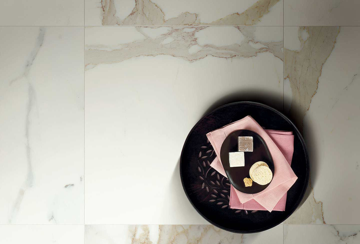 Calacatta Cerim Marble Look Honed Porcelain Tile -  24" x 48"