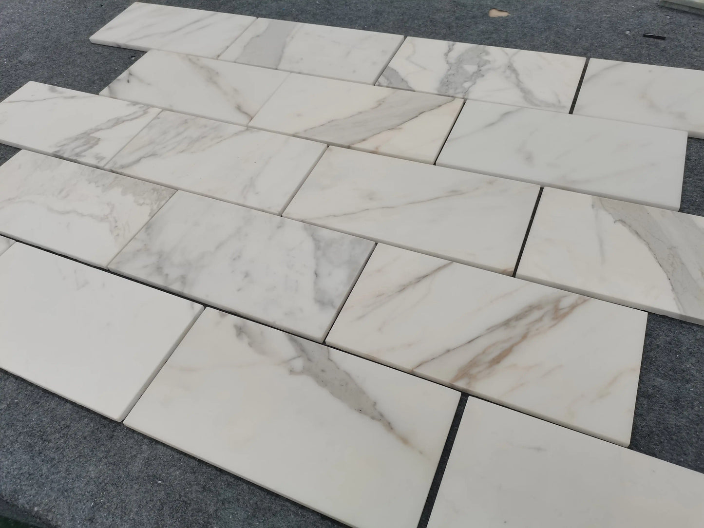 Calacatta Gold Beveled Wall, Backsplash Wall and Floor Tile 6x12"