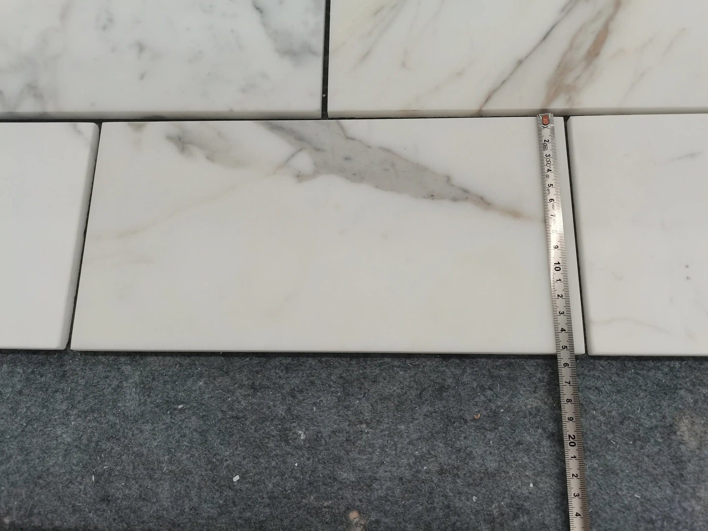 Calacatta Gold Beveled Wall, Backsplash Wall and Floor Tile 6x12"
