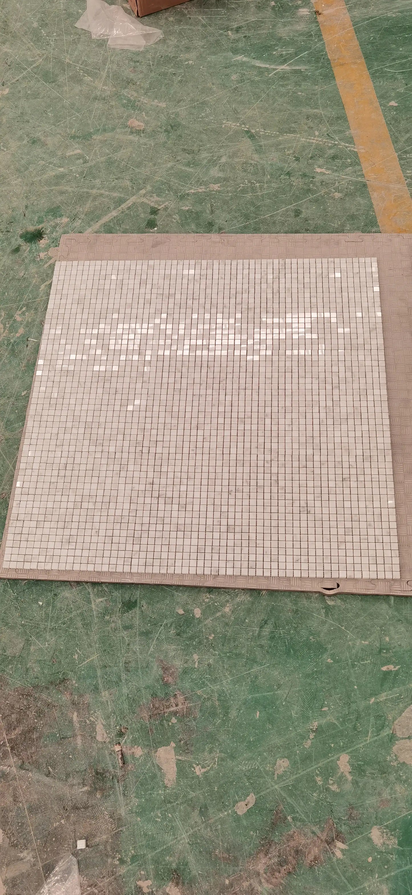 Azulejo de pared con mosaico cuadrado italiano Carrara para salpicadero de 1,6 cm