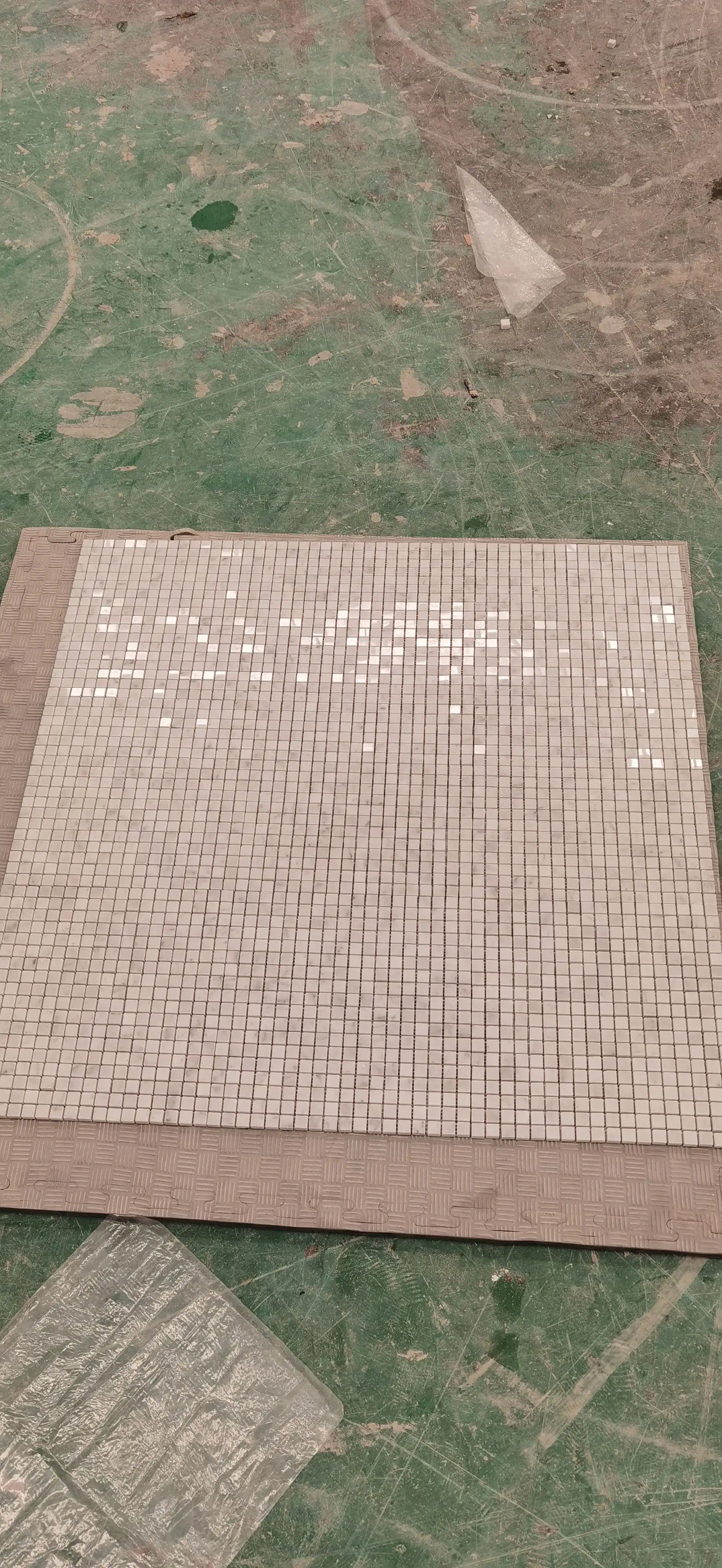 Azulejo de pared con mosaico cuadrado italiano Carrara para salpicadero de 1,6 cm