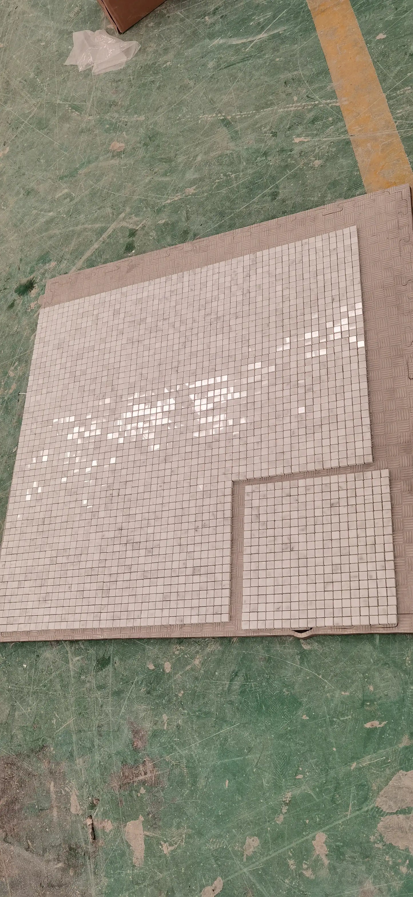 Azulejo de pared con mosaico cuadrado italiano Carrara para salpicadero de 1,6 cm