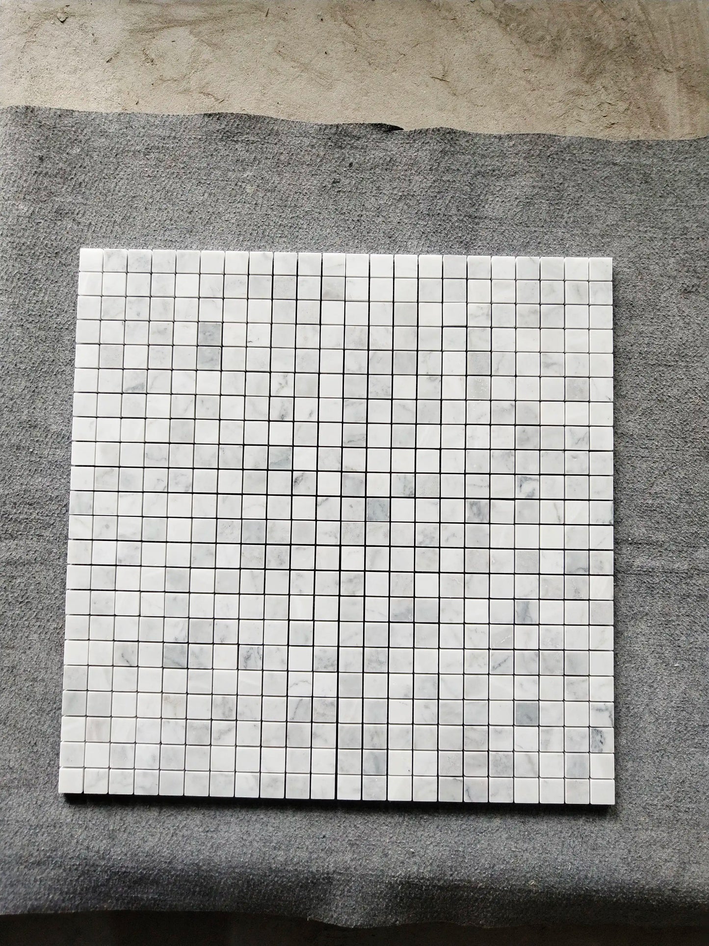Azulejo de pared con mosaico cuadrado italiano Carrara de 1 pulgada