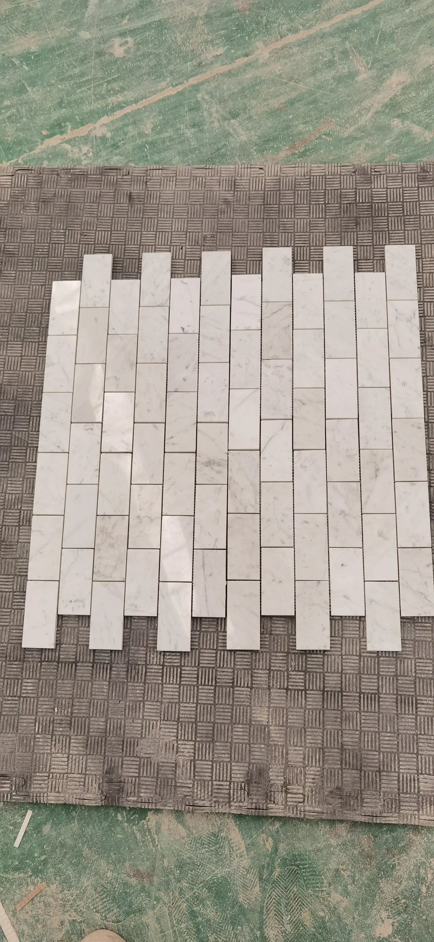 Azulejo de pared con mosaico de ladrillo italiano Carrara para salpicadero, 2" x 4"