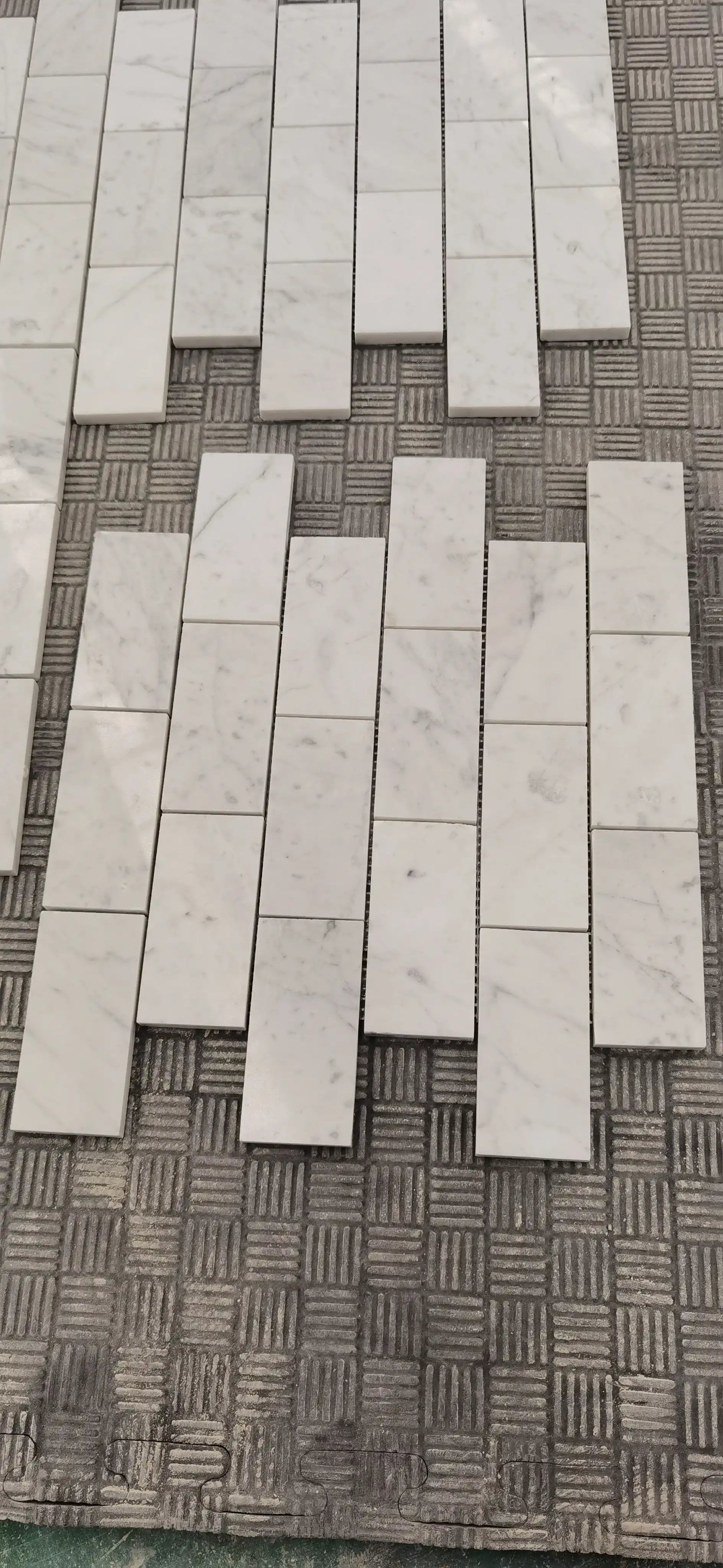 Azulejo de pared con mosaico de ladrillo italiano Carrara para salpicadero, 2" x 4"