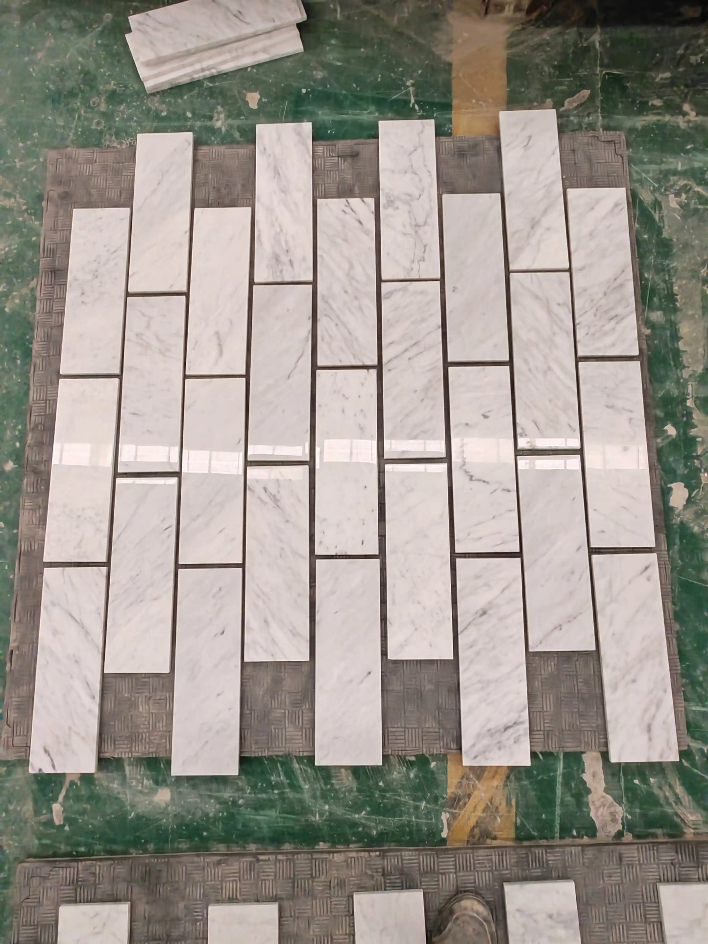 Azulejo blanco italiano Carrara para pared y suelo de 2 x 8 pulgadas