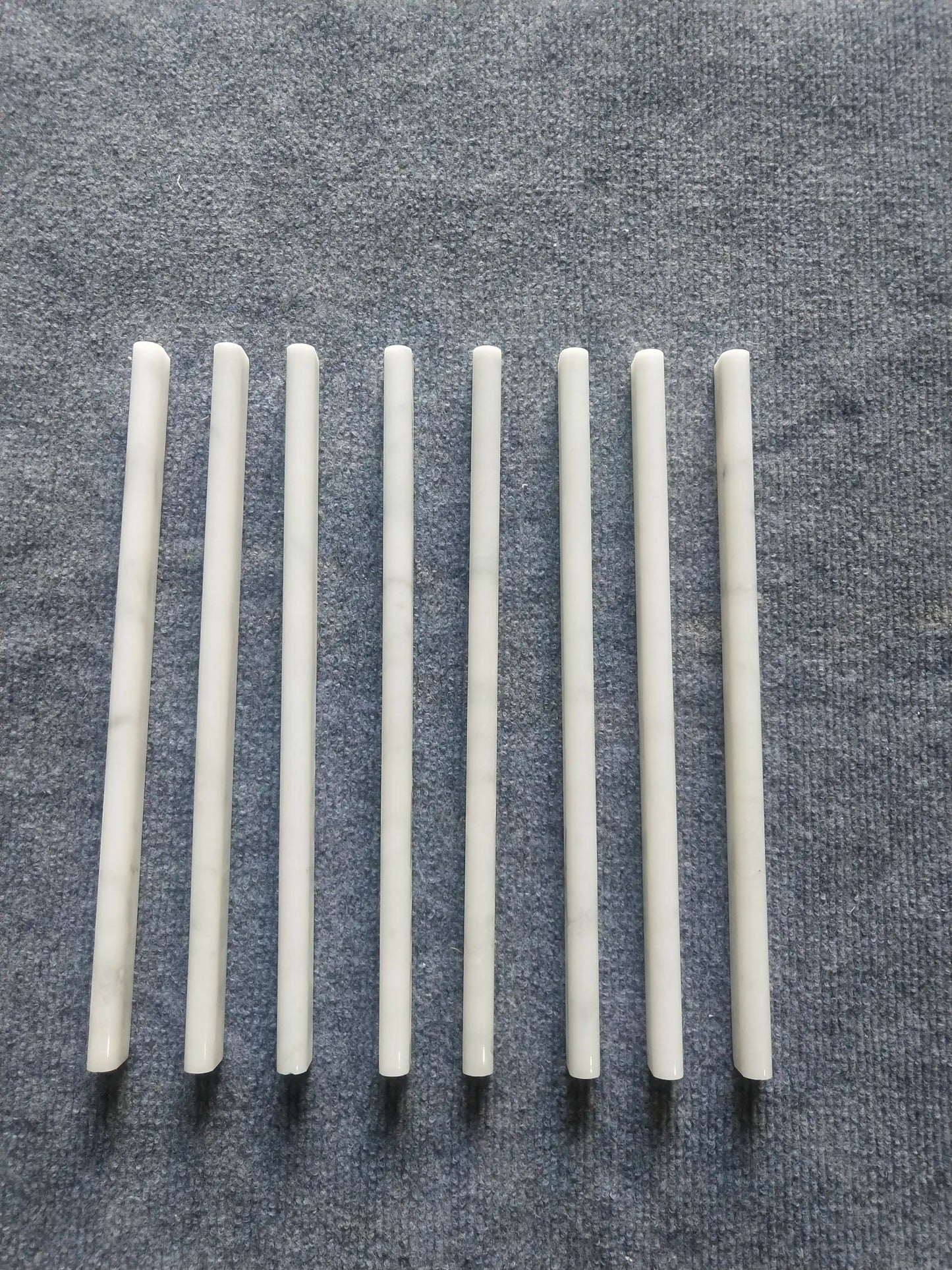 Carrara Italian White Pencil Liner Trim Tile  1/2" x 12"