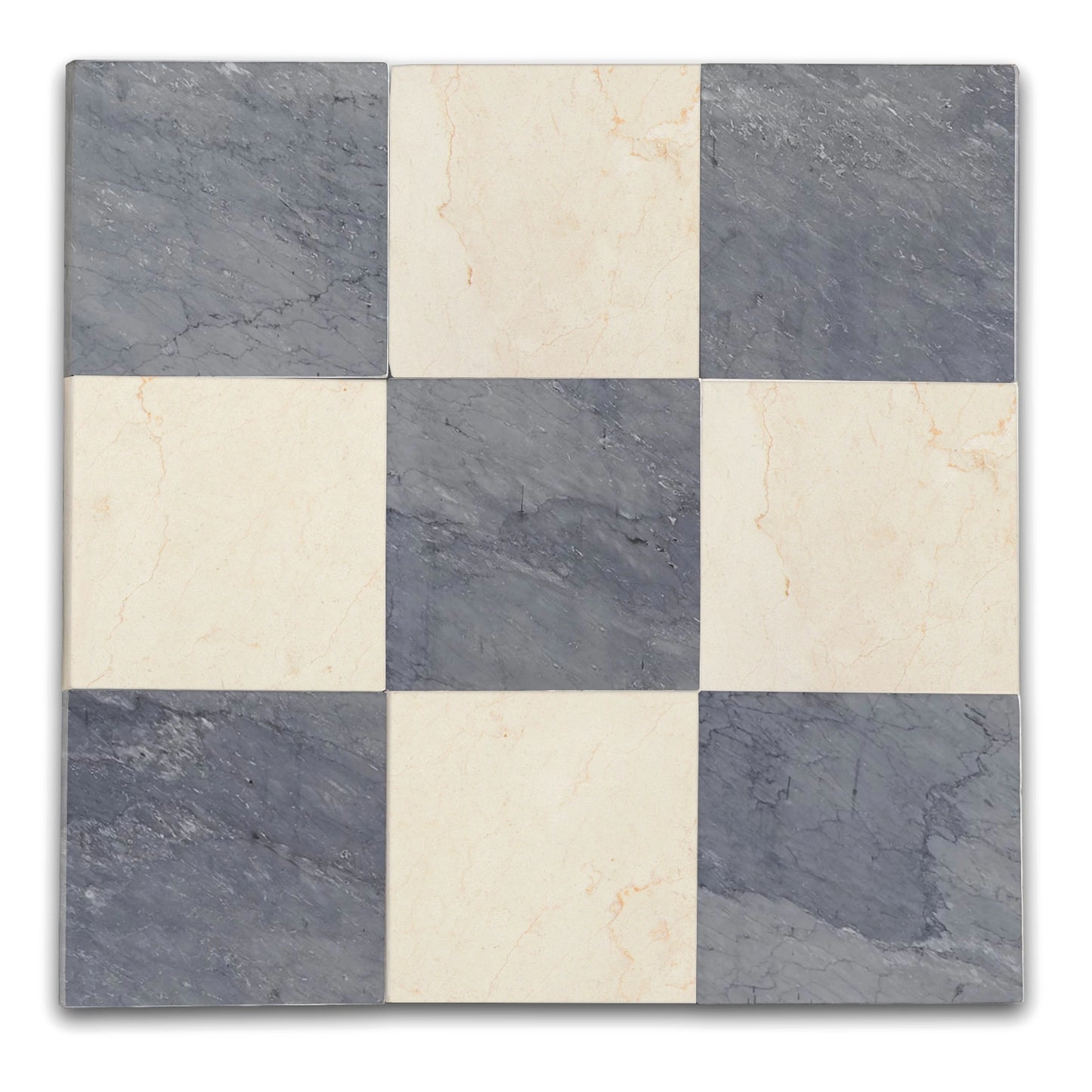 Checkers With Bardiglio - Crema Marfil