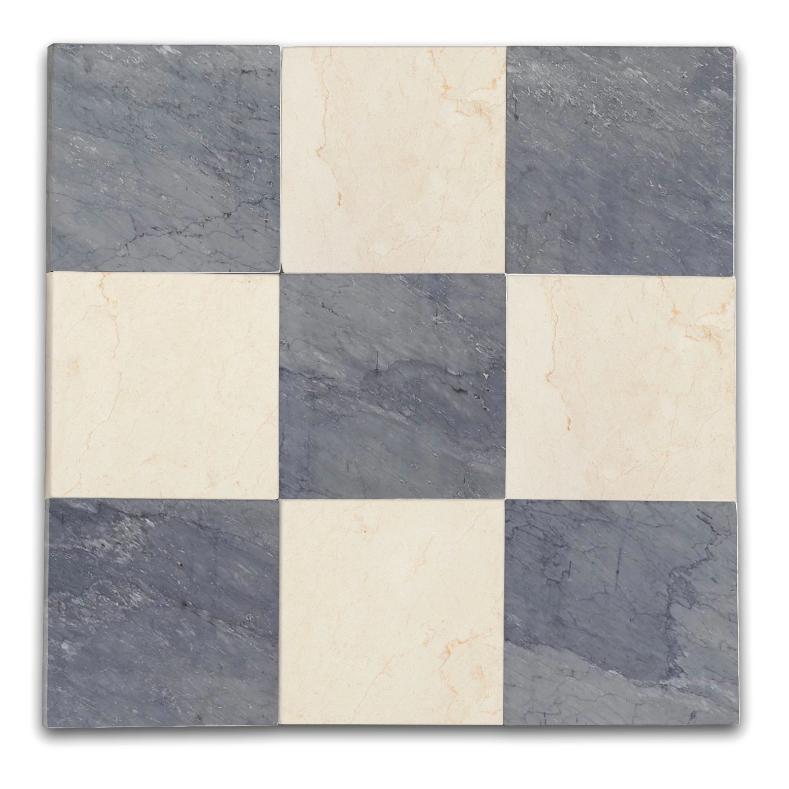 Checkers With Bardiglio -  Crema Marfil