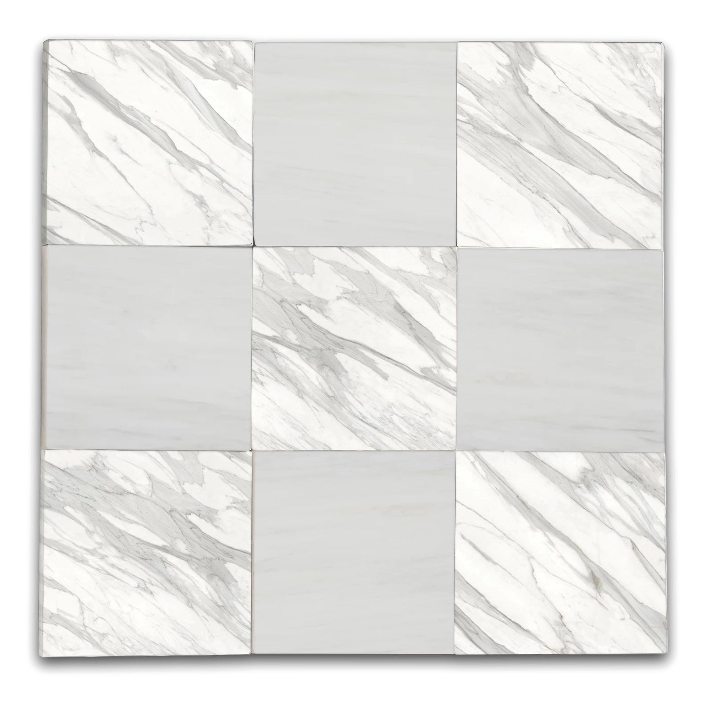 Checkers With Bianco Dolomite - Calacatta Gold