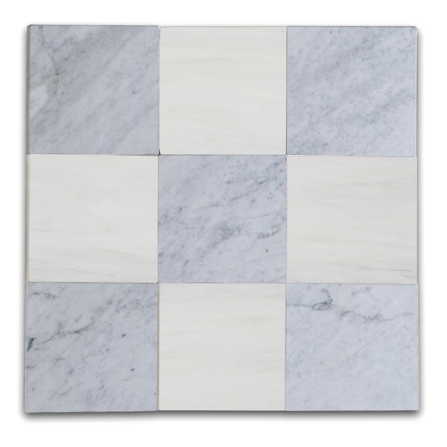Checkers With Bianco Dolomite -  Carrara White
