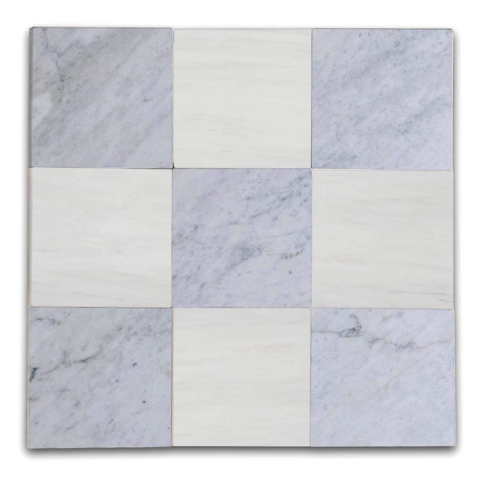 Checkers With Bianco Dolomite -  Carrara White