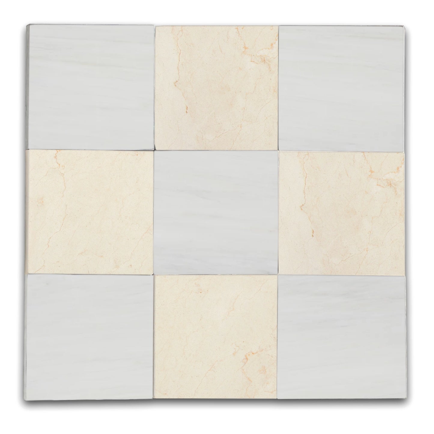 Checkers With Bianco Dolomite - Crema Marfil