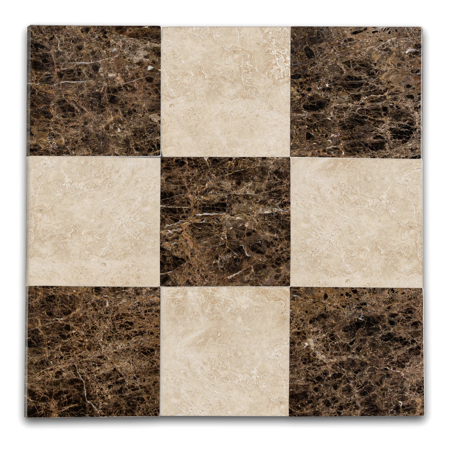 Checkers With Emperador Dark - Cappuccino