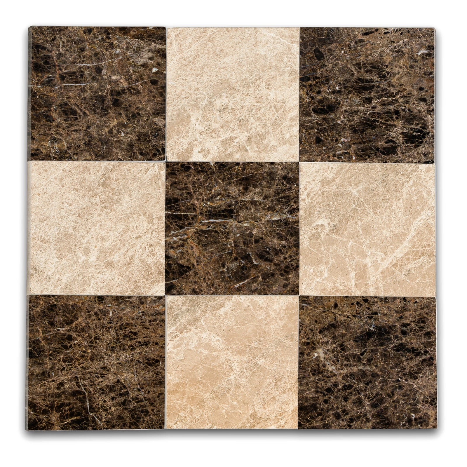 Checkers With Emperador Dark - Emperador Light