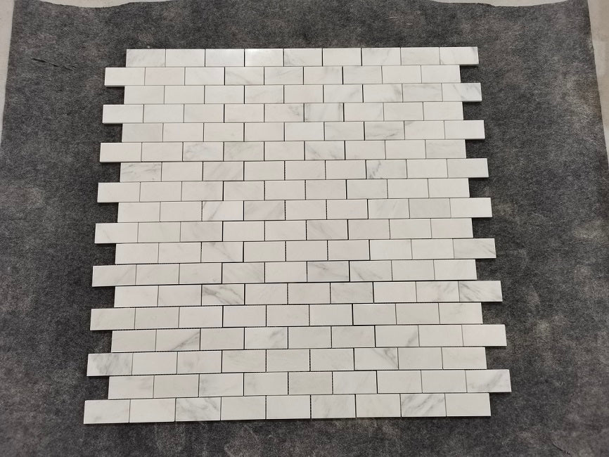 Oriental White Brick Mosaic Tile 2x4"