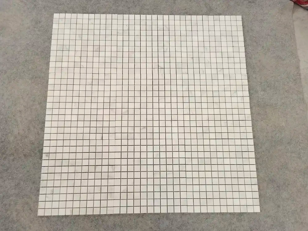 Oriental White Square Mosaic Tile 1x1"