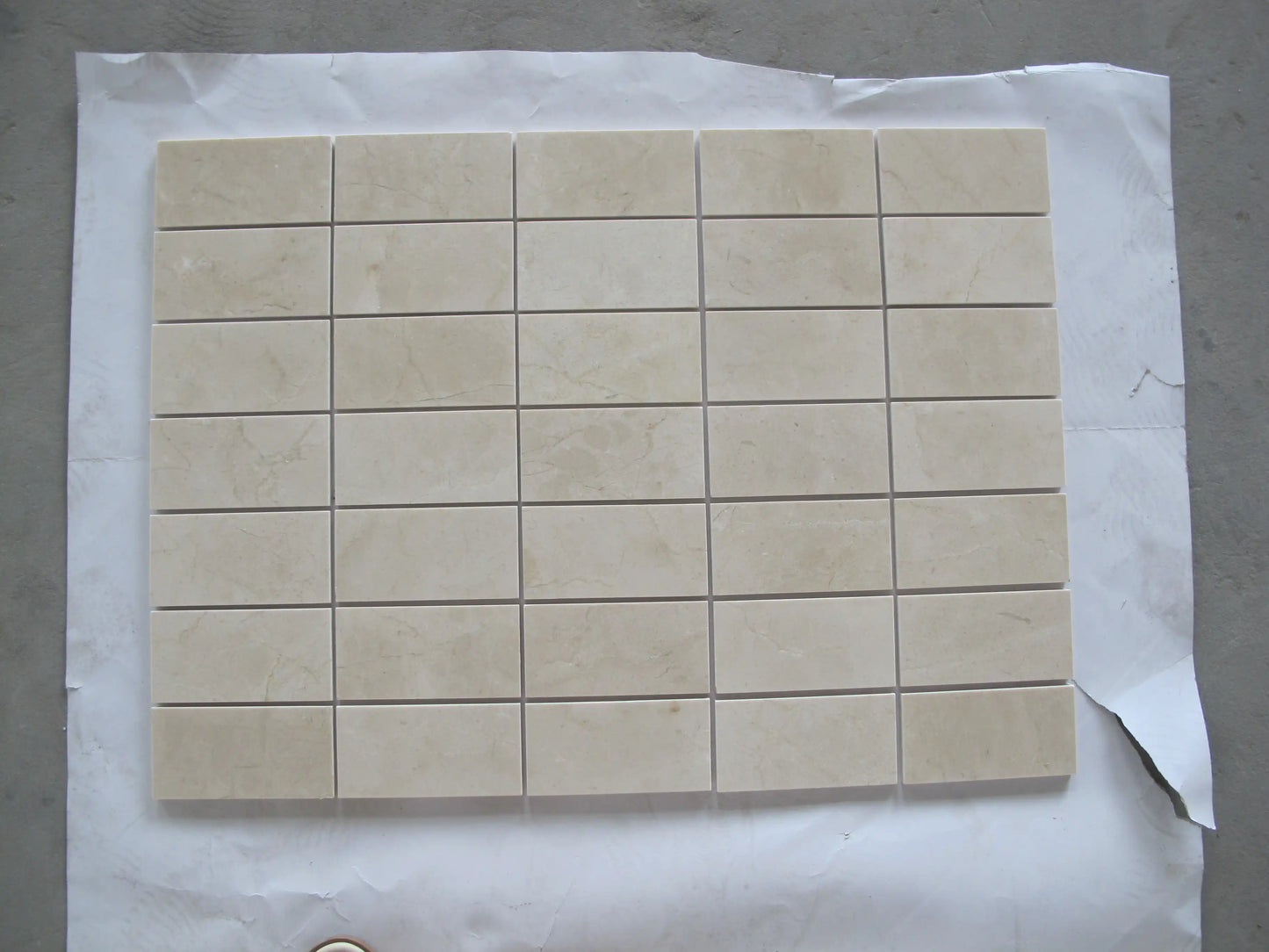Azulejo biselado Crema Marfil para pared y piso de 3x6"