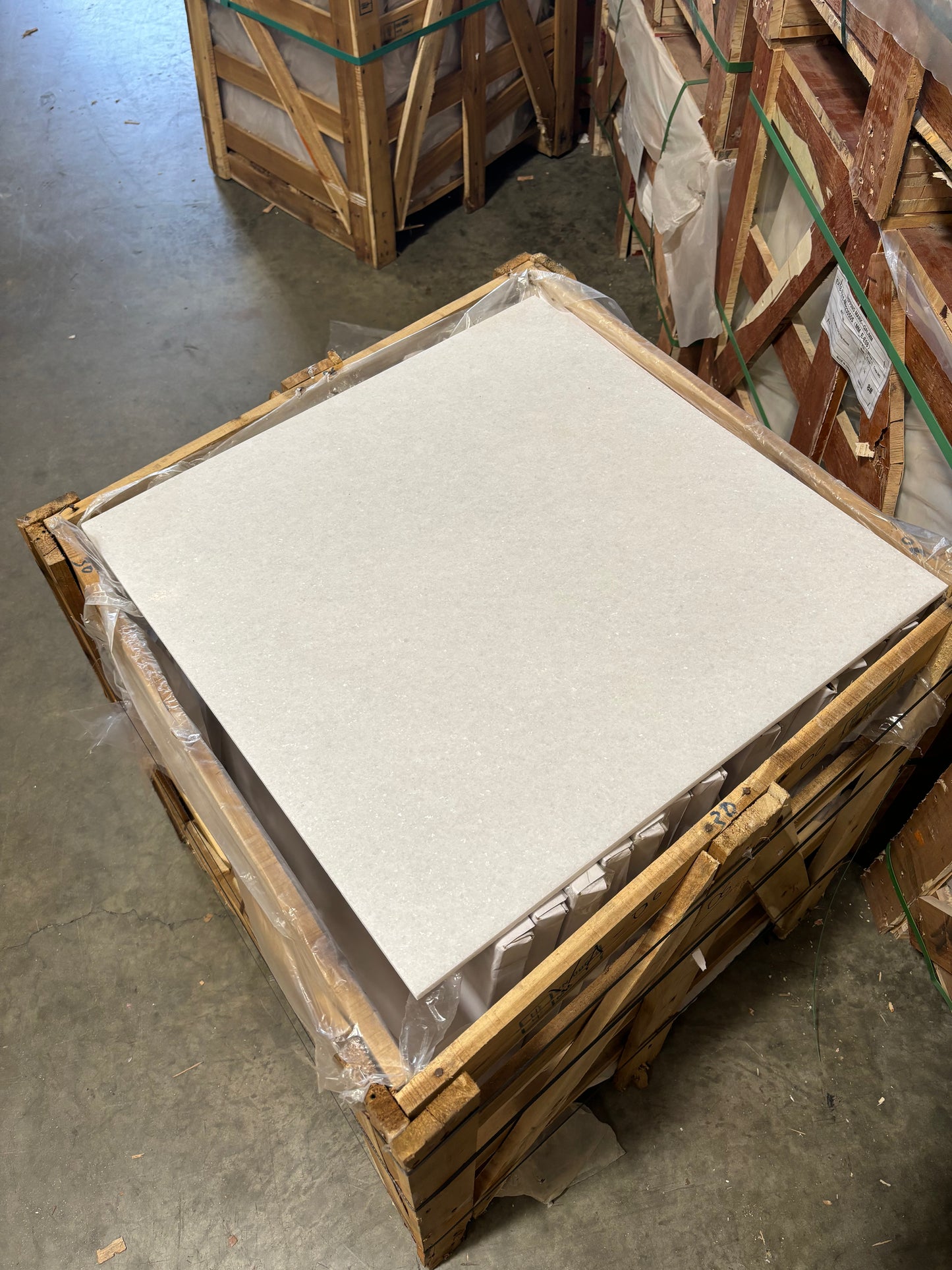 Crystal White Marble Tile Honed 24" x 24" 3/8" Tile