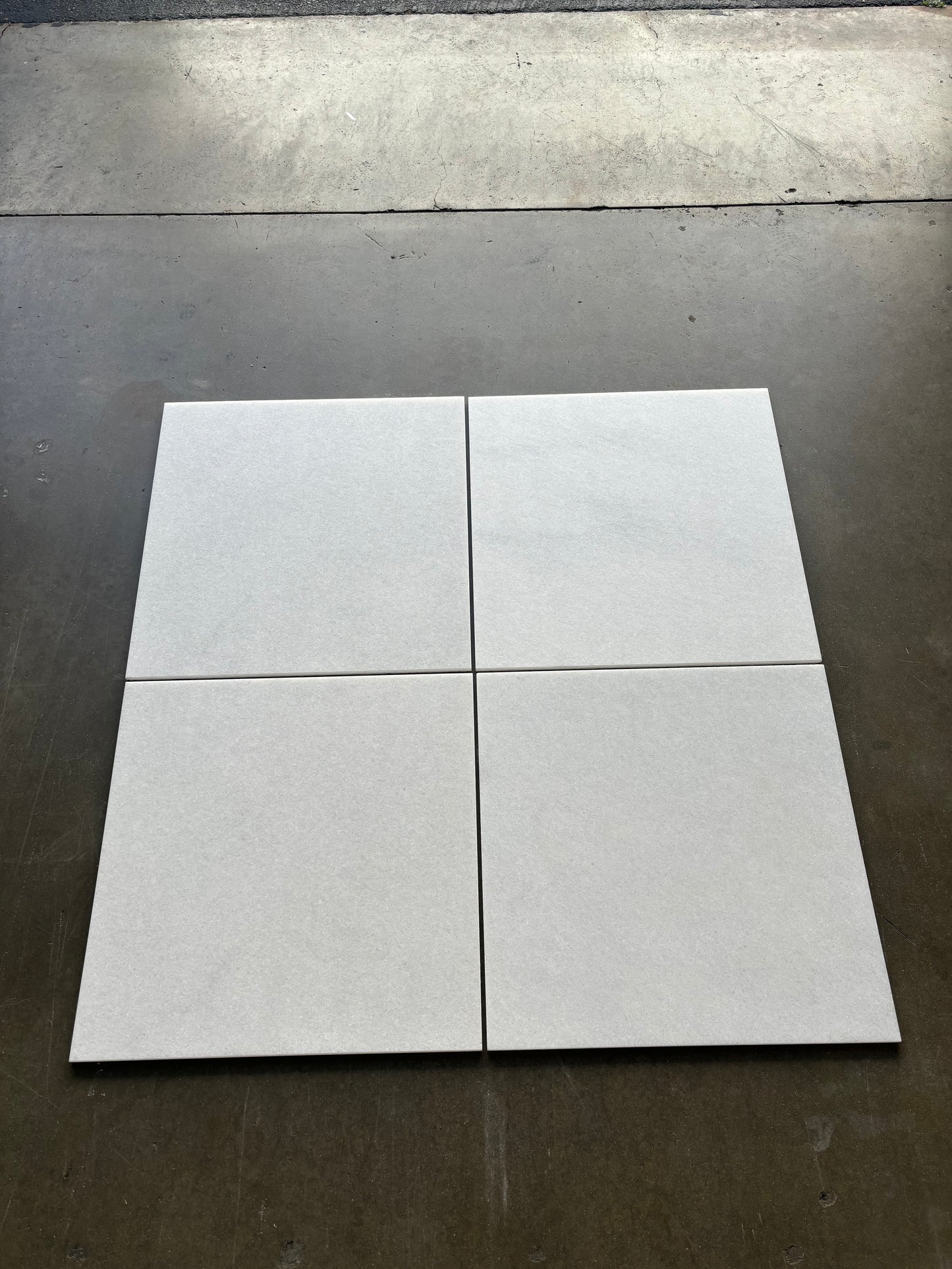 Crystal White Marble Tile Honed 24" x 24" 3/8" Tile
