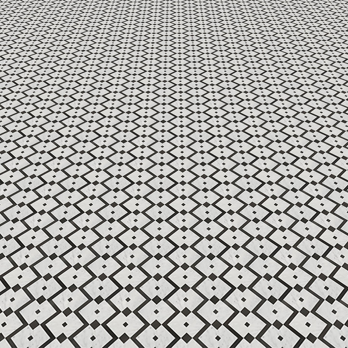 Mosaico de mármol Carrara y Black Square Zip pulido de 25 x 30 cm y 0,9 cm con chorro de agua