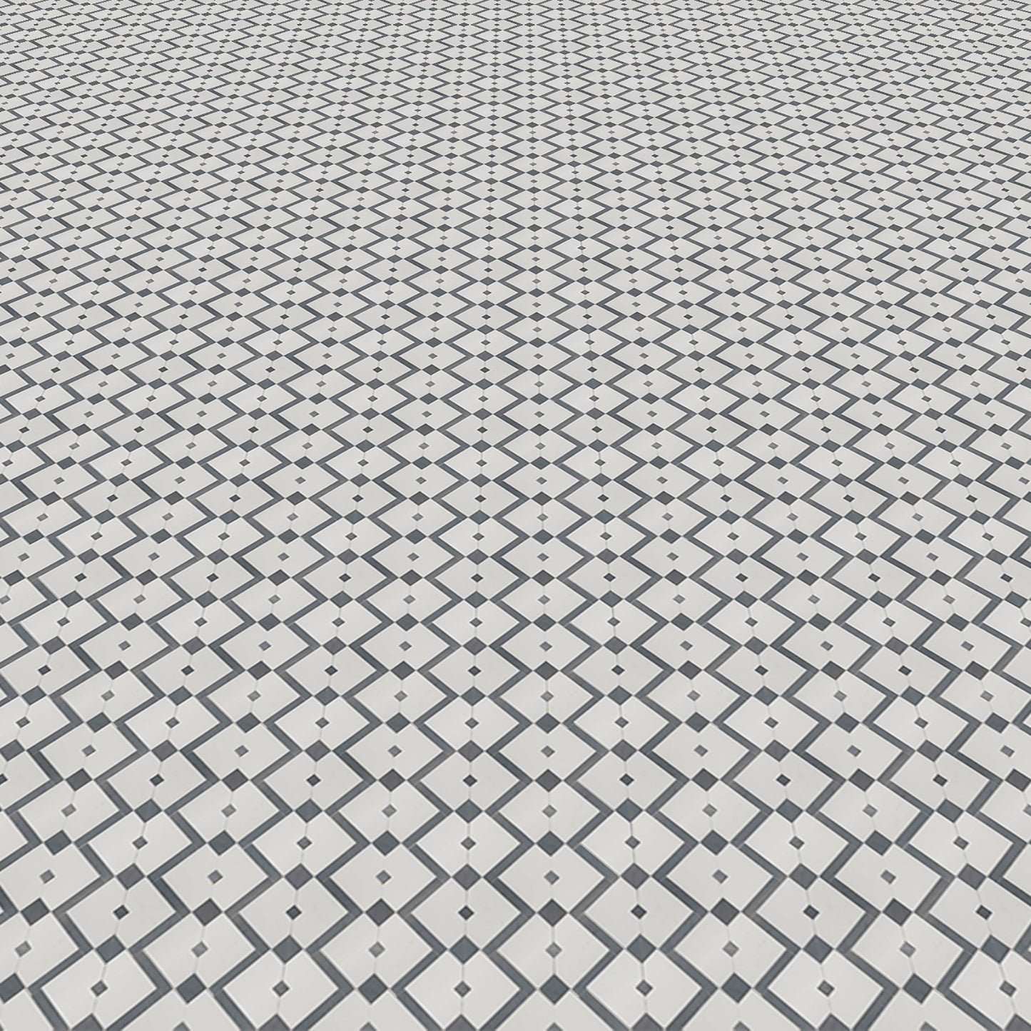 Thassos & Blue Square Zip Marble Polished 10" x 12" 3/8" Waterjet Mosaic