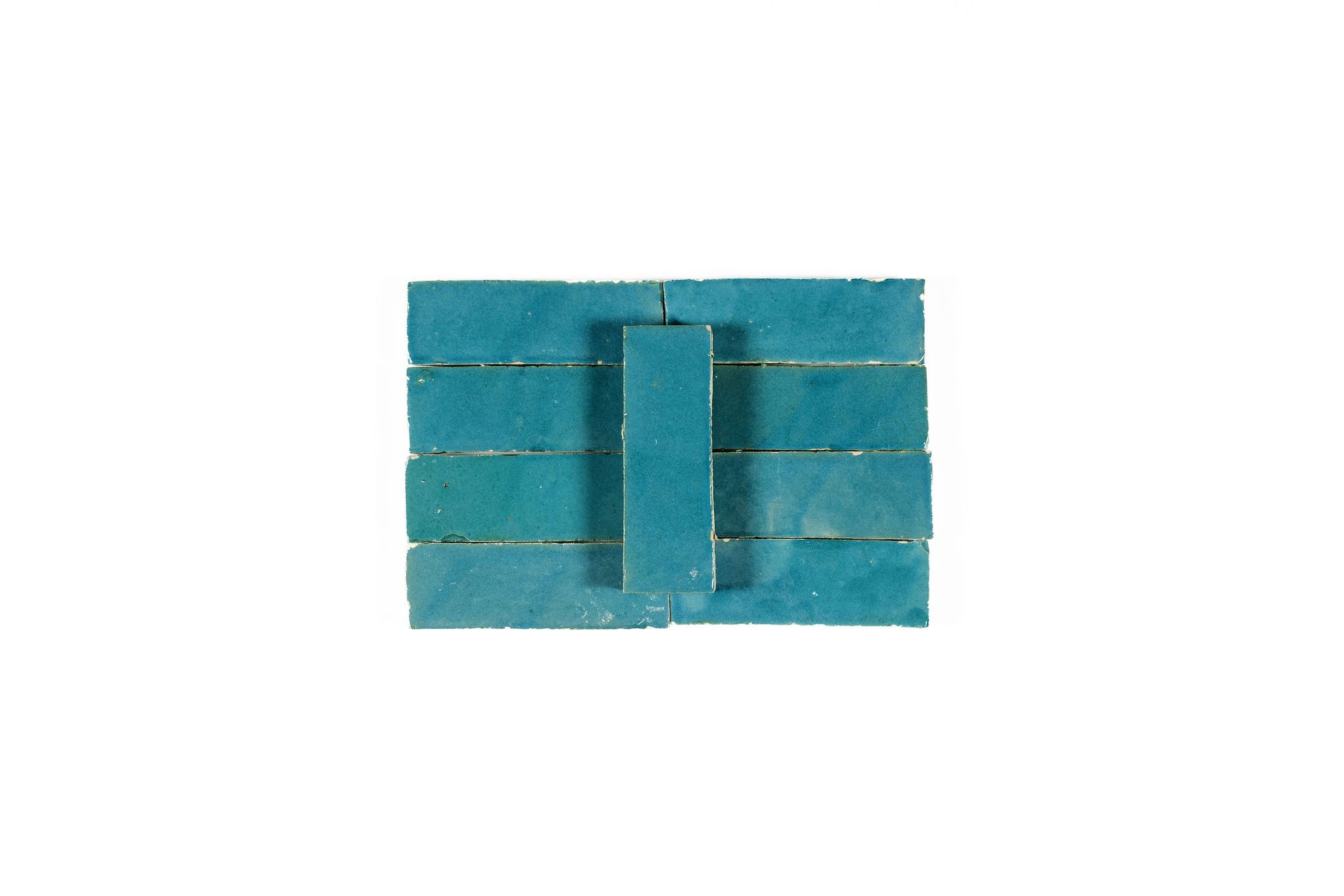 Turquoise Zellige Ceramic 2x5.5 Wall Tile