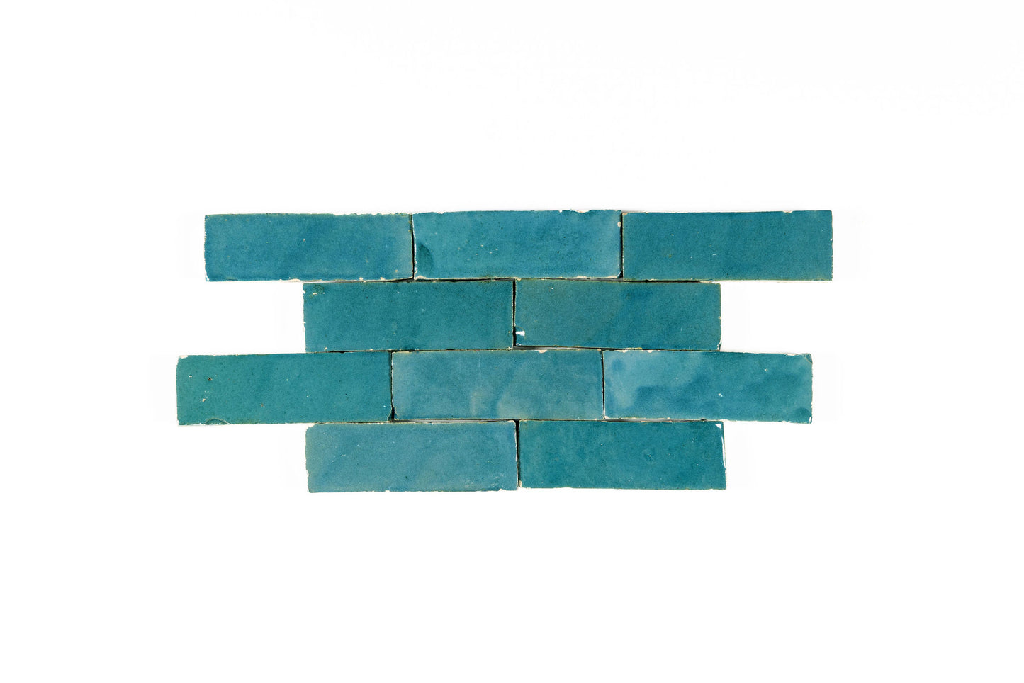 Turquoise Zellige Ceramic 2x5.5 Wall Tile