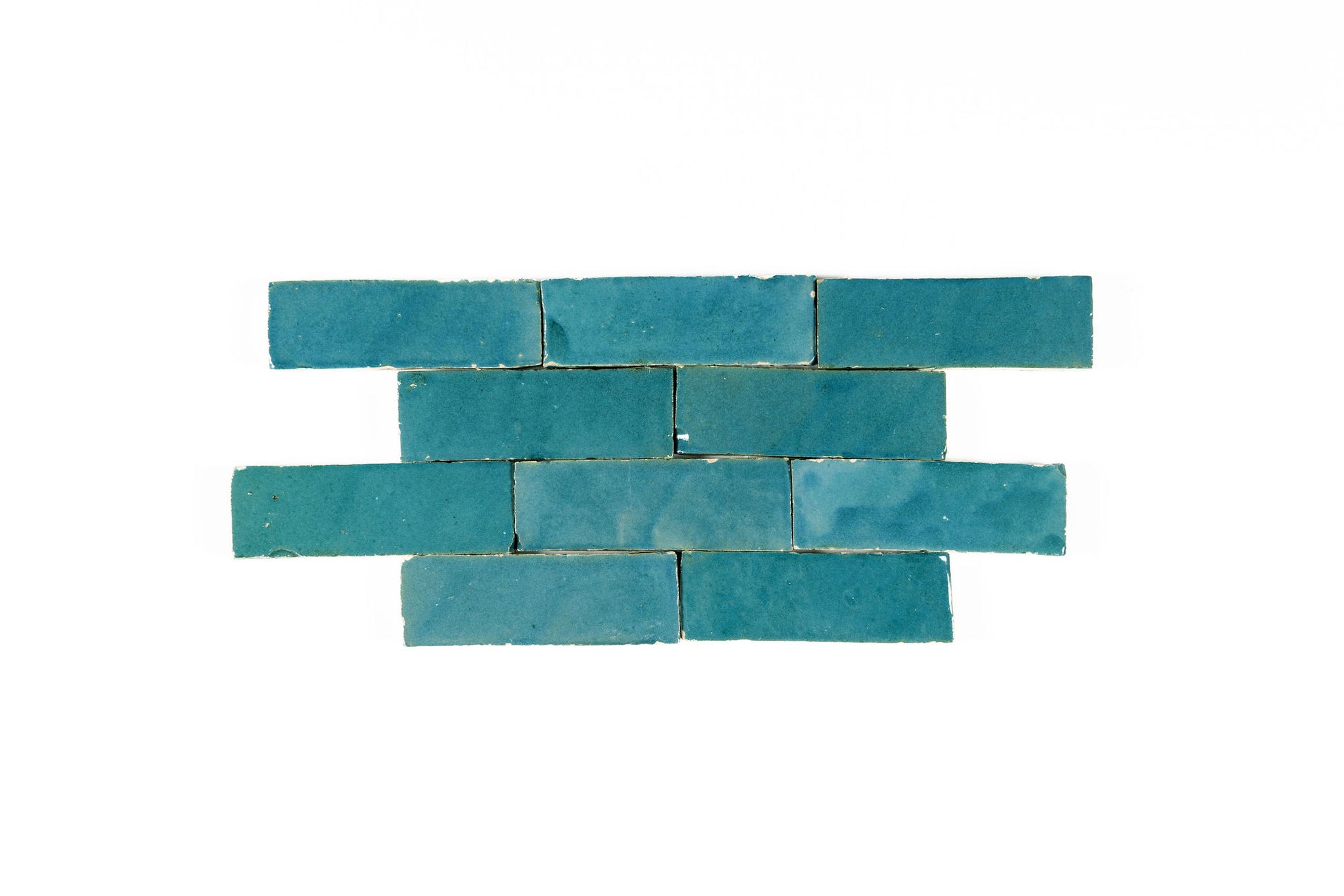 Turquoise Zellige Ceramic 2x5.5 Wall Tile