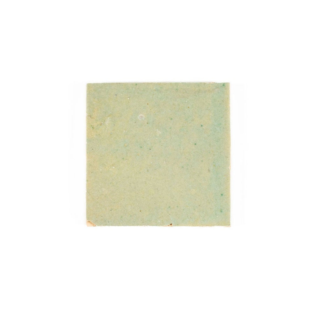 Pastel Green Zellige Ceramic 4x4 Square Wall Tile