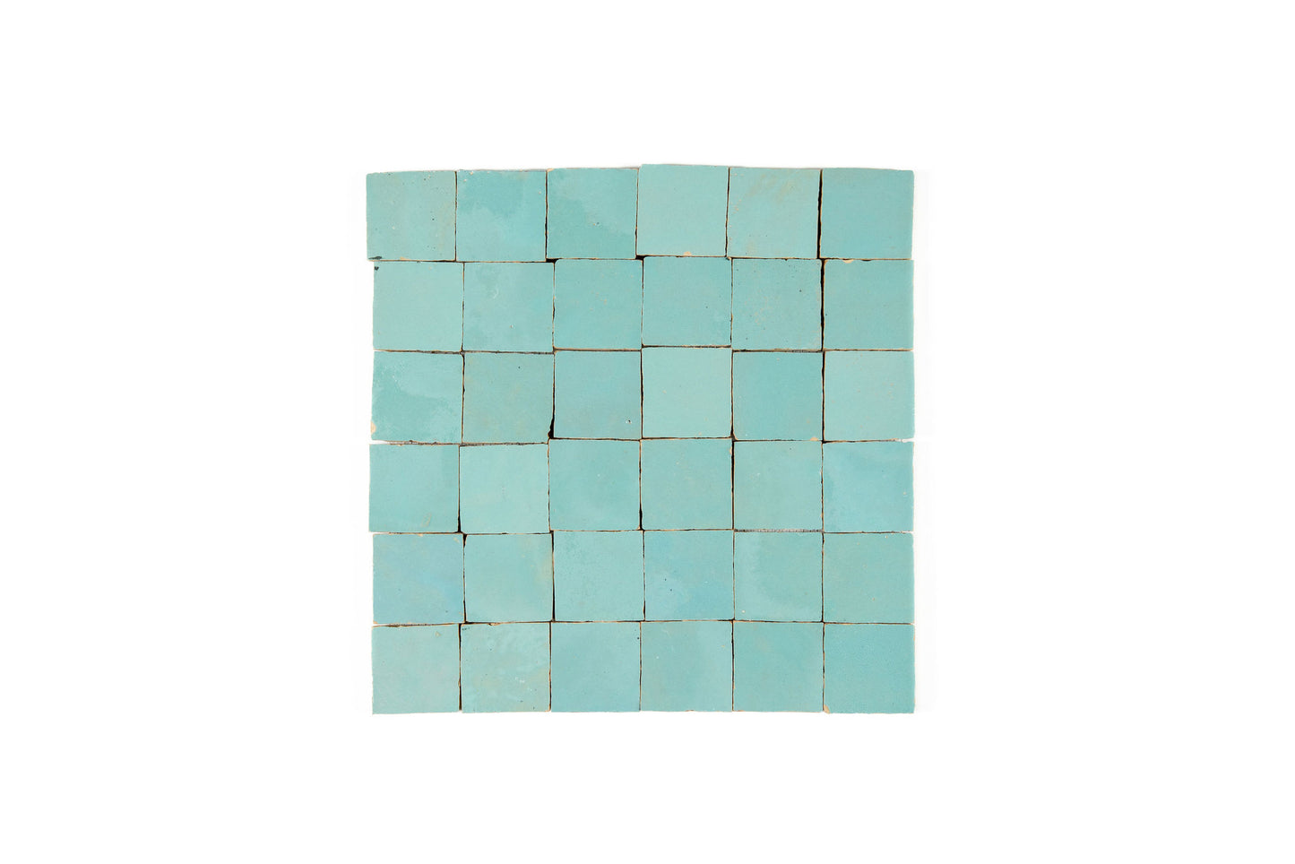 Sea Foam Zellige Ceramic 2x2 Square Wall Mosaic Tile