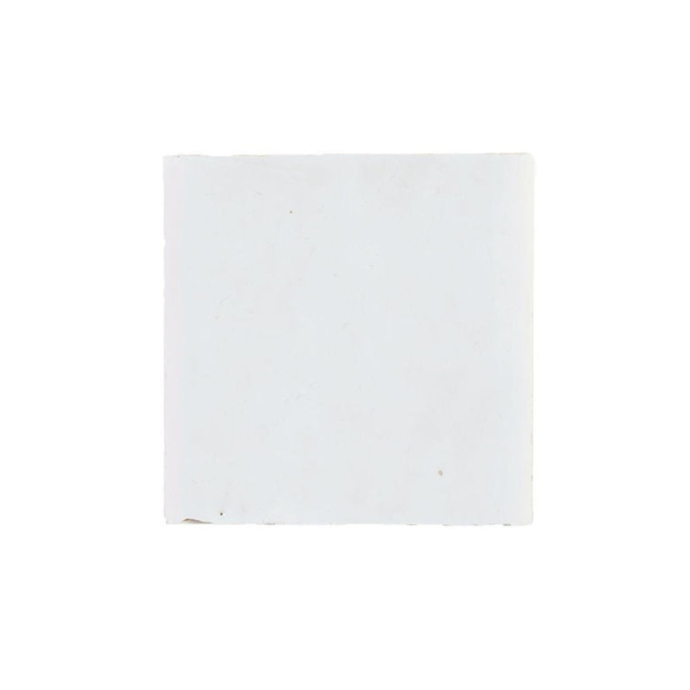 White Zellige Ceramic 4x4 Square Wall Tile