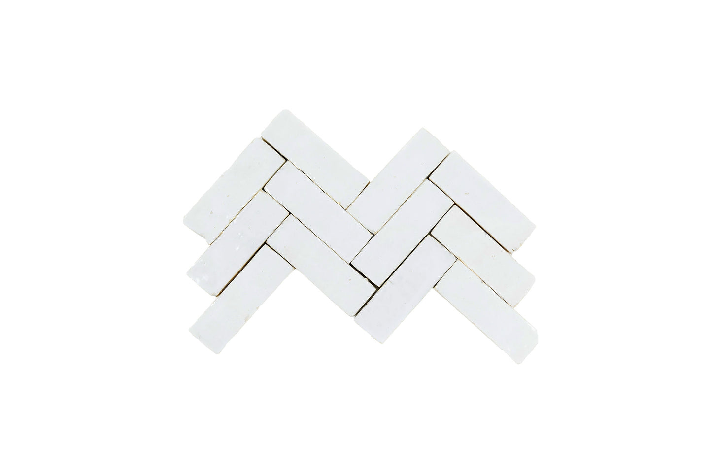 Azulejo de pared de cerámica Zellige blanco de 2 x 5,5