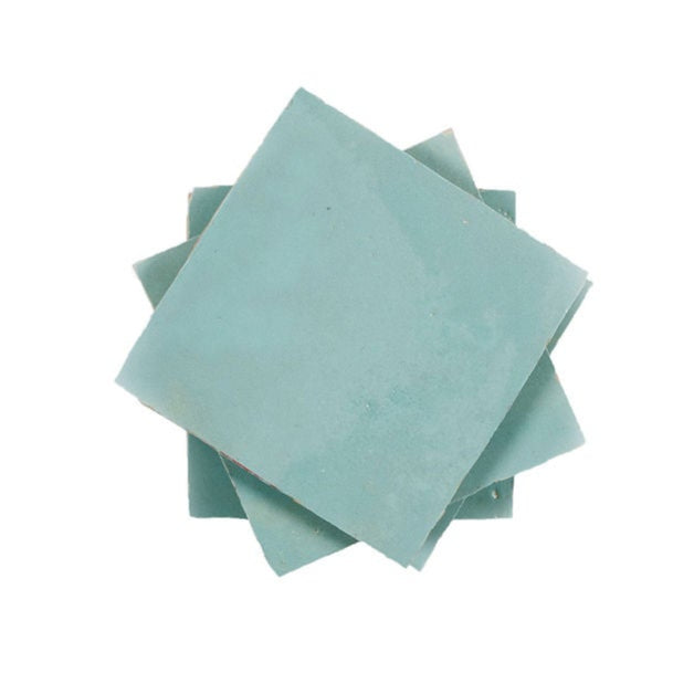 Sea Foam Zellige Ceramic 4x4 Square Wall Tile