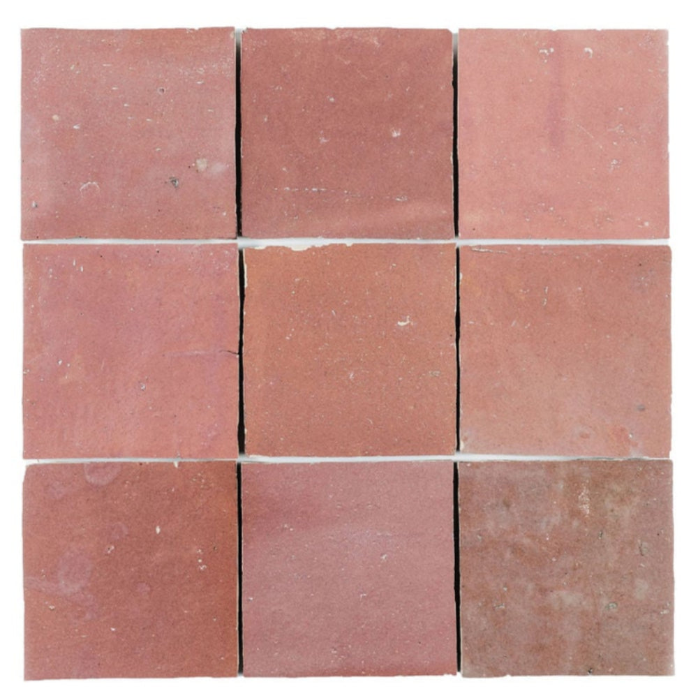 Terracota Zellige Ceramic 4x4 Square Wall Tile