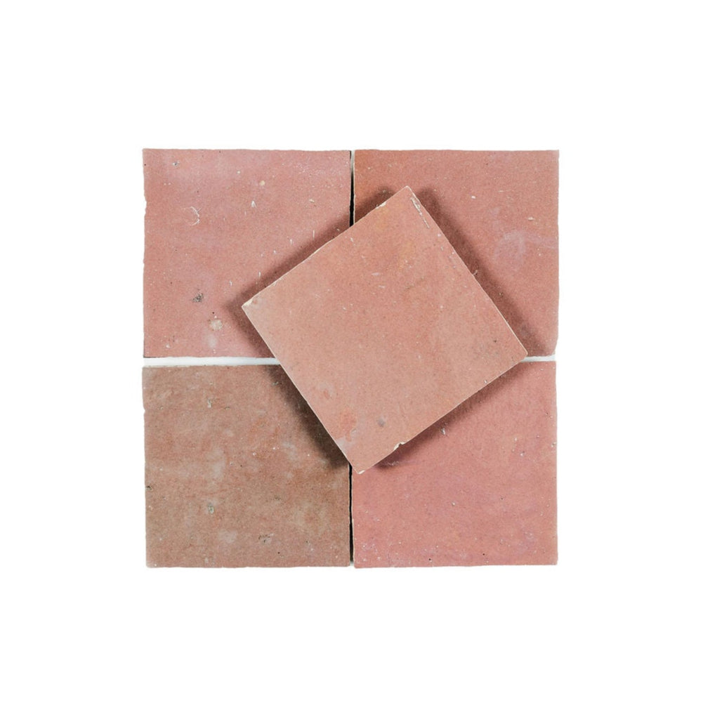 Terracota Zellige Ceramic 4x4 Square Wall Tile