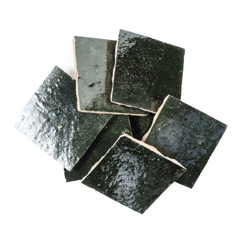 Forest Zellige Ceramic 4x4 Square Wall Tile